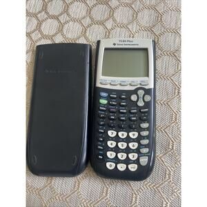Texas Instruments TI-84 Plus Graphing Calculator Black Tested Working W/ Cover